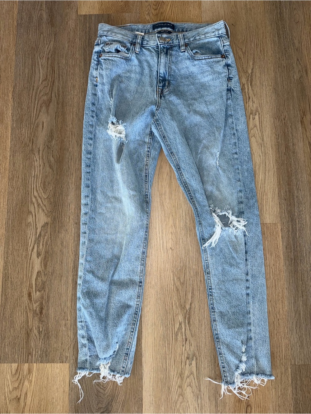 Aeropostale Light Blue Distressed Skinny Jeans